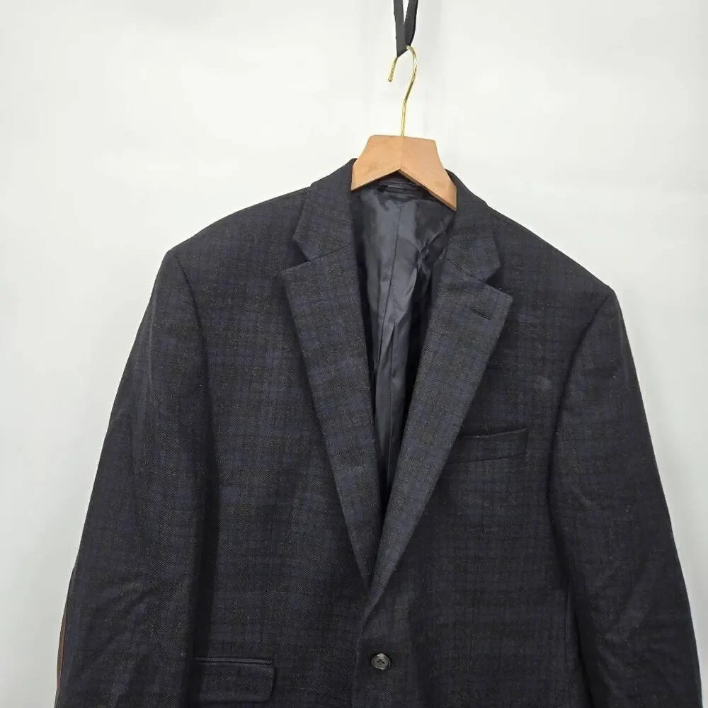 Lauren Ralph Lauren Plaid Blazer Sport Coat 42R Elbow Patches
